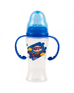 Biberón Boca Estándar doble tetina 5oz Panda Superhéroe Azul - Panditas Baby