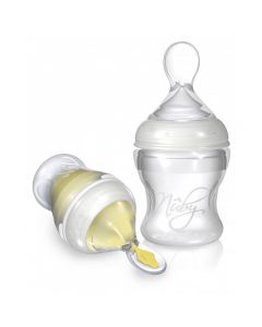 Biberón ML con Cuchara de 150 ML Alimentadora de Silicona Nuby