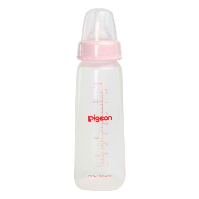 Biberón de plastico suave Pigeon Boca Estándar 8oz/240ml Rosa