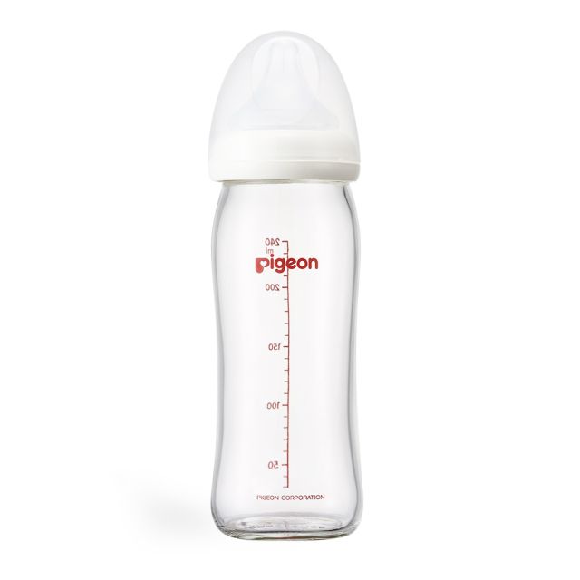 Biberón Anticólico de Vidrio 8oz/240ml Pigeon Color Blanco