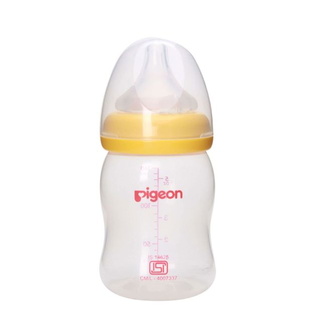 Biberón para recién nacido anti cólico Pigeon Boca Ancha 160ml/5oz. Amarillo