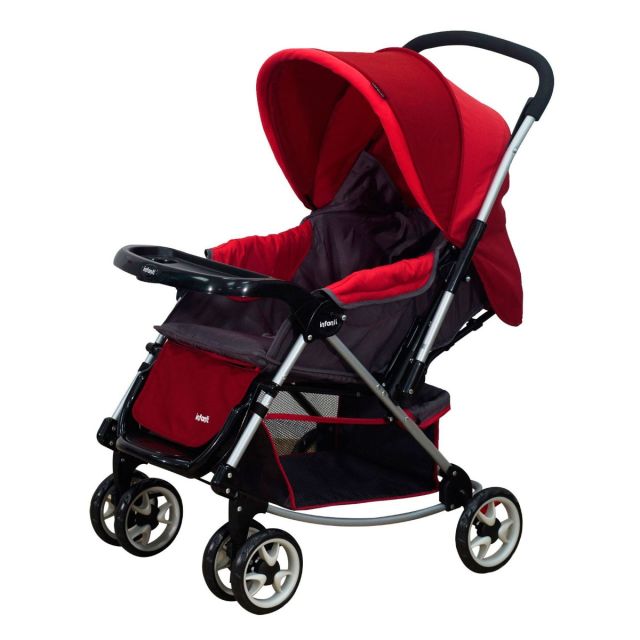 Infanti - Coche Cuna Jersey Rojo y Guinda 2018 LA326T