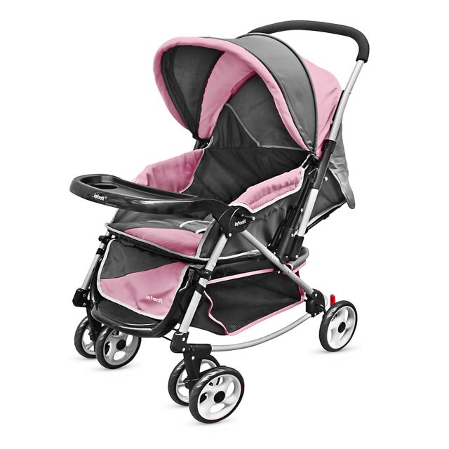 Infanti - Coche Cuna Jersey Rosado