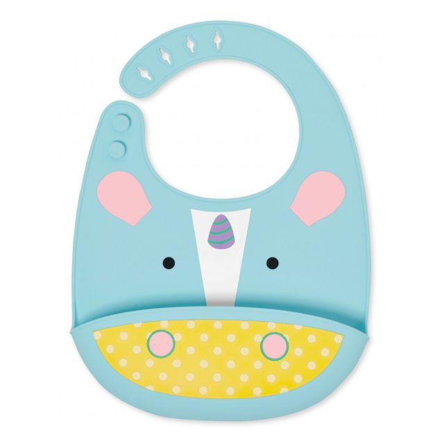 Babero de Plástico Impermeable de Unicornio con Broche de Skip Hop
