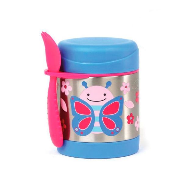 Skip Hop - Termo Para Comida 11oz 325ml + Tenedor Mariposa