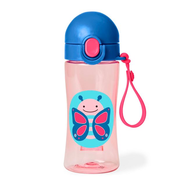Skip Hop - Botella Tomatodo Deportivo con Seguro 14oz Mariposa