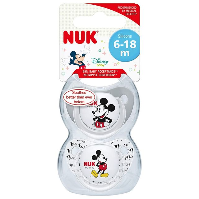 Pack 2 Chupones de Bebé 6-18m Trendline#2 Mickey Mouse Nuk