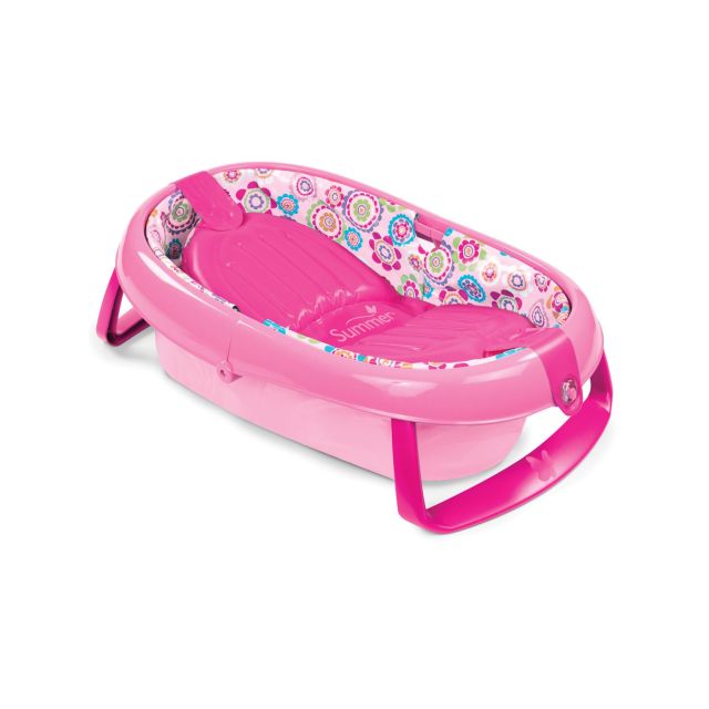 Summer - Bañera EasyStore para Bebés 0m a 2 años Rosa