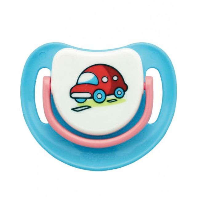 Pigeon - Chupón Paso 1 (0 a 5m) celeste carrito