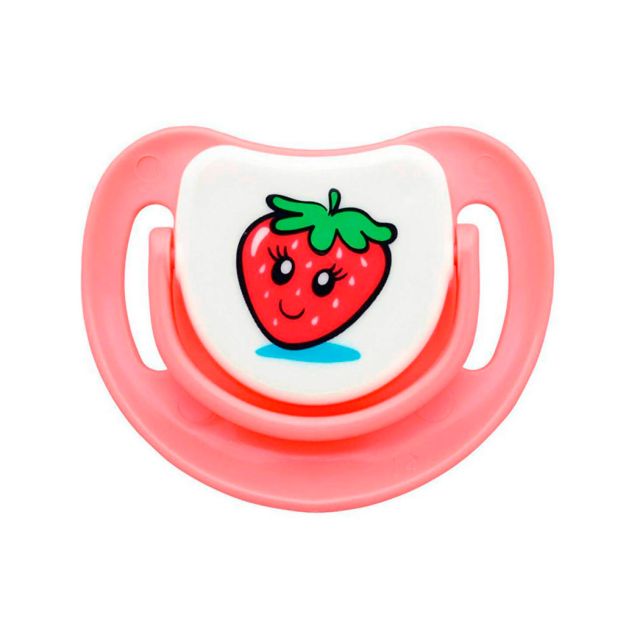 Chupón para Desarrollo Oral Paso 1  de 0 a 5m+ Rosado Fresa Chupones Pigeon 