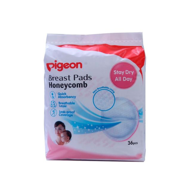 Protector de Lactancia Mamario Absorbente HoneyComb (Forma de Panal) 36 Unidades Pigeon
