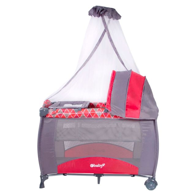 Cuna Corral Mecedora Sally Rojo - Ebaby