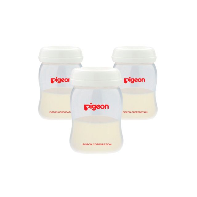 Pigeon -  Set 3 Biberones de Almacenamiento Boca Ancha 160ml