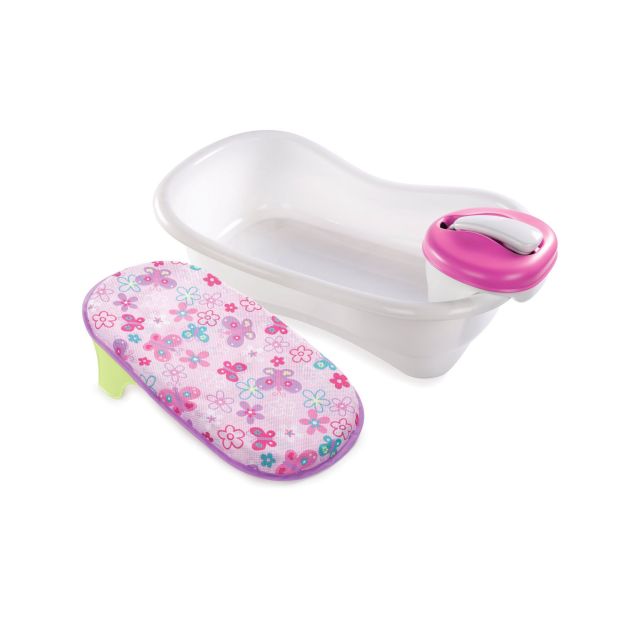 Summer - Tina de Baño con Ducha Motorizada para Bebés Rosa*