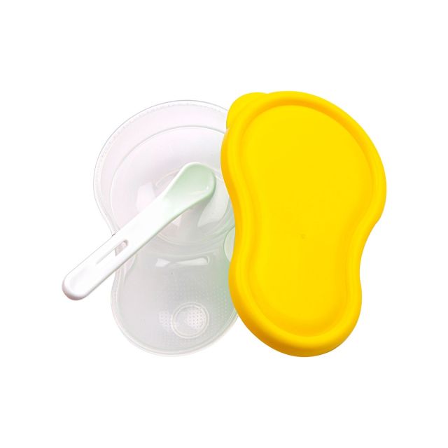 Platos de Comida para Bebés con Tapa Antiderrames y Cuchara Pigeon