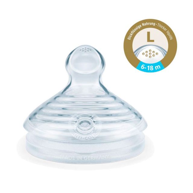 NUK - Tetina Natural Sense #2 Flujo L 2 Unid. 6-18m