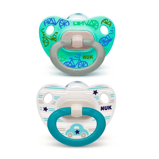 NUK - Chupónes Happy Days con Estuche x2 Celeste 0-6M