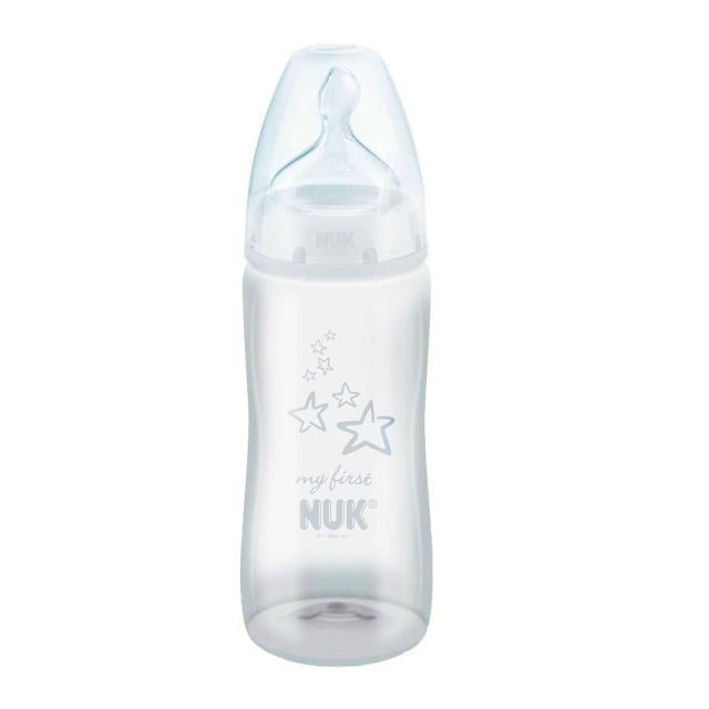 NUK - Biberón para Bebés 0-6m My First B/A 10oz Blanco