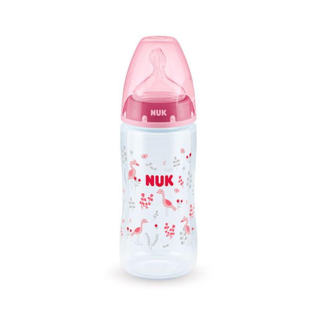 NUK - Biberón PP First Choice 300ml Pajaritos Rosa