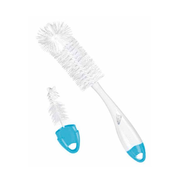 Cepillo Limpiador de Biberones 2 en 1 Celeste Nuk