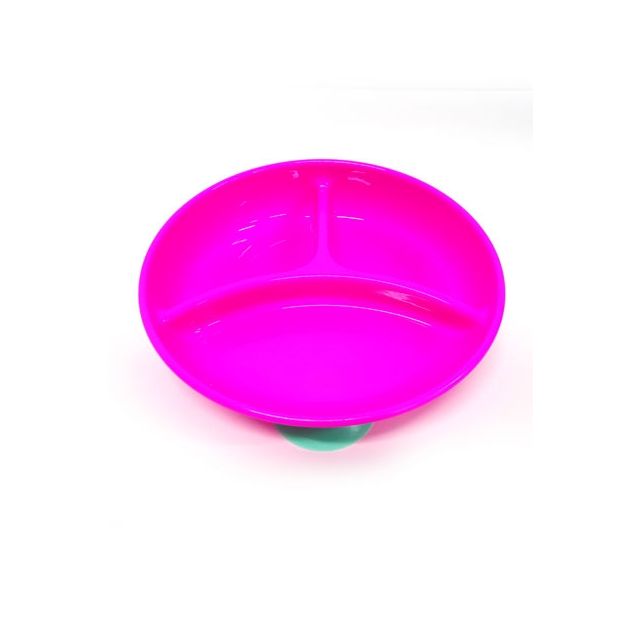 Plato con Divisiones y Ventosas Rosado - The First Years