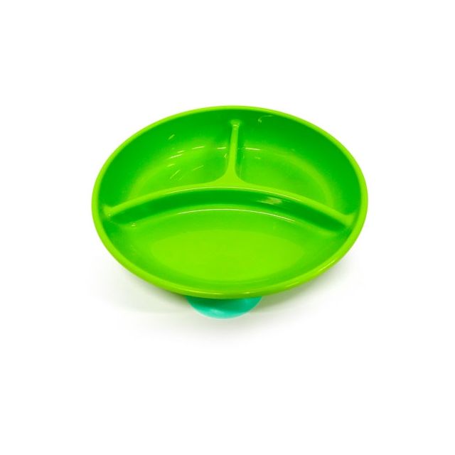 Plato con Divisiones y Ventosas Verde - The First Years