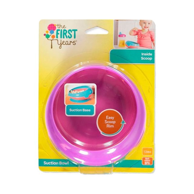 Plato Hondo Bowl con Succión Morado / Fresa - The First Years