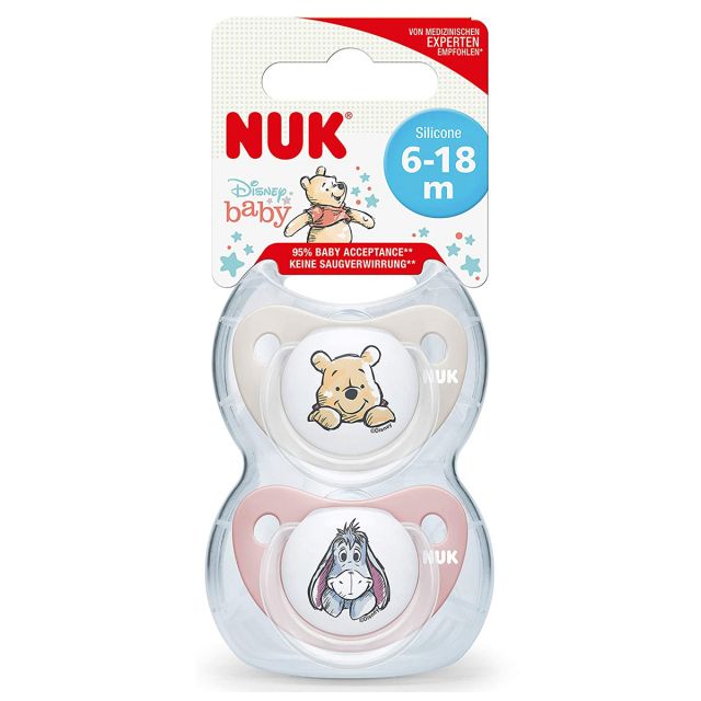 Nuk - Pack 2 Chupones de Bebé 6-18m Trendline#2 Winnie The Pooh / Tigger
