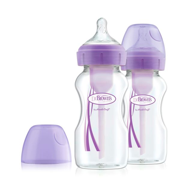 Biberones Para Recién Nacidos de Plástico PP 270 ML de Dr. Browns Color Morado