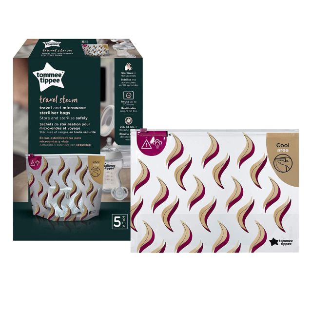Bolsa Esterilizador de Biberones y Utensilios para Microondas 5 Unidades Tommee Tippee