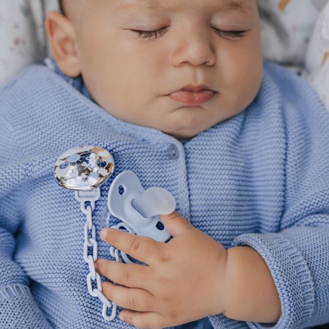 Sujetador de chupones para Bebé Memories Celeste Suavinex