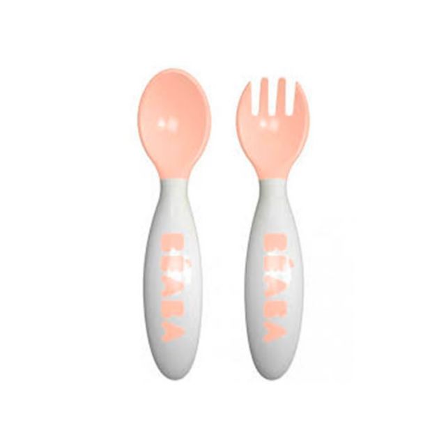 Set de 2 cubiertos ergonómicos 2da Edad Nude- Beaba