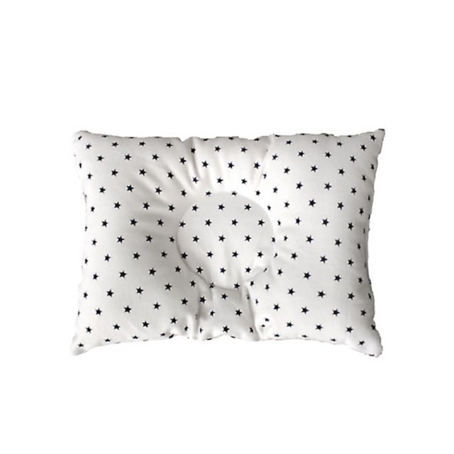 Maternelle - Almohadita Anti-Cabeza Plana Crema Estrellas Azul Oscuro