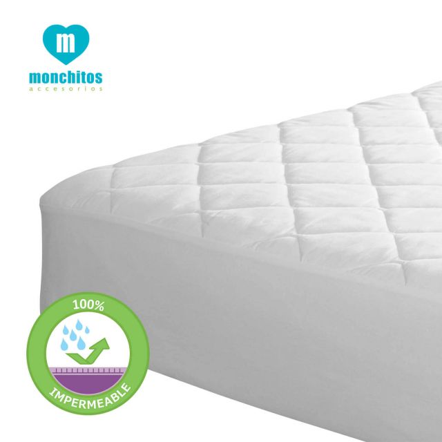 Protector de Colchón Impermeable Cuna Blanco - Monchitos
