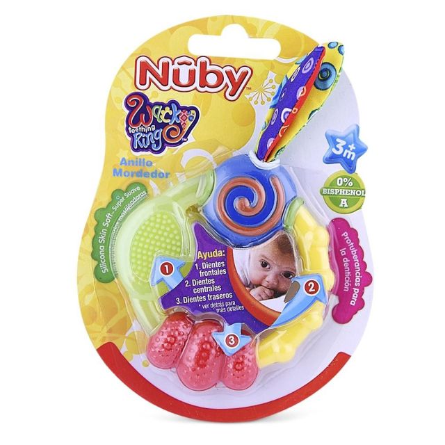 Mordedores para Bebés de 3 Meses Wacky Anillo Mordedor Nuby