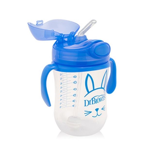 Vaso Antiderrame con Cañita Azul de 9oz./270 ml - Dr. Browns