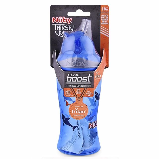 Botella 360ml Sport Para 18m+ Azul - Nuby 