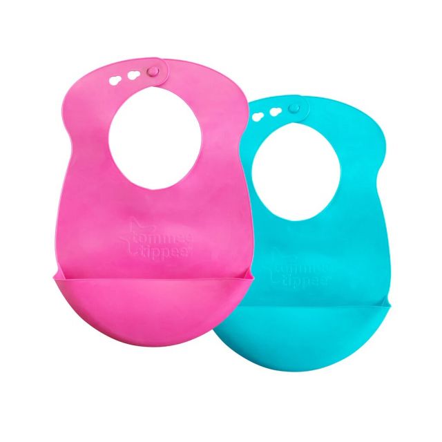 Baberos de Silicona Flexible con Broche de Tomme Tippee