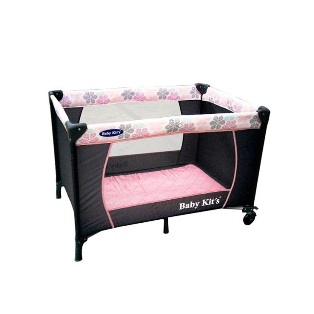 Baby Kits - Cuna Corral Rosado Flores