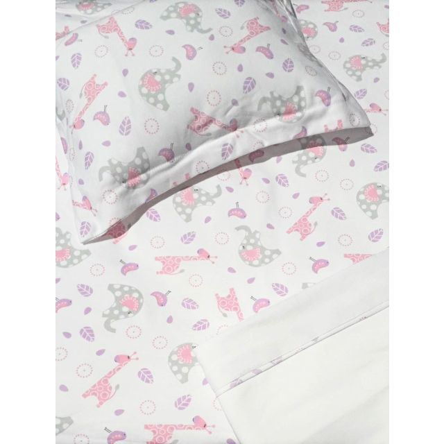 Set con funda Intercambiable Pack & Play Rosado Zoo - BLAUHOUSE