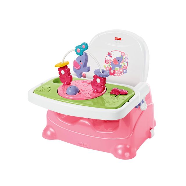 Fisher Price - Silla de Bebé para Comer Portátil Rosado