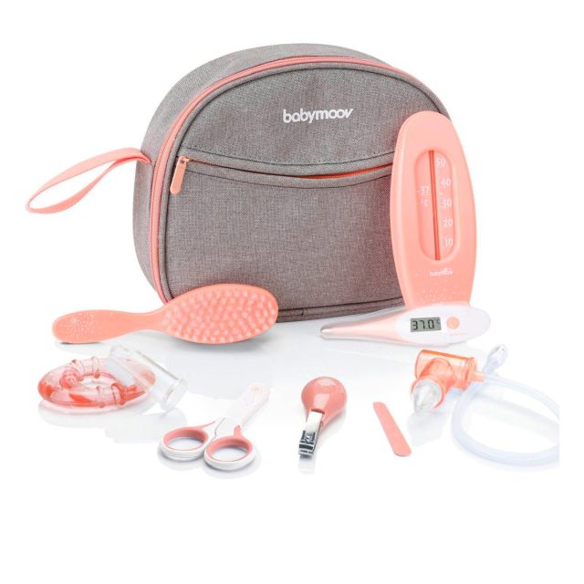 Neceser Aseo de Bebés con 9 Accesorios Peach - Babymoov