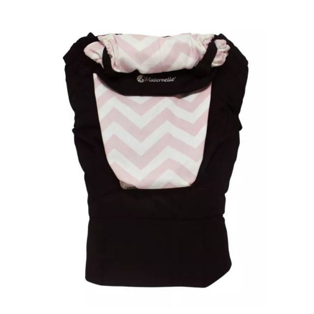 Maternelle - Portabebes Canguro Ergonómico Negro Chevron Rosa