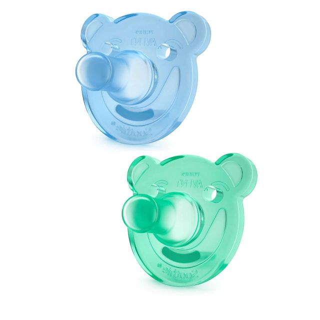 Pack 2 Chupones Soothie Azul Verde 3m+ - Philips Avent