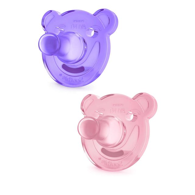 Avent - Pack 2 Chupones Soothie Rosa Lila 0-3m