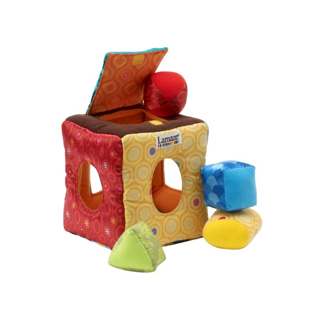 Lamaze - Cubo Clasificador Blandito de Tela con Figuras Geométricas