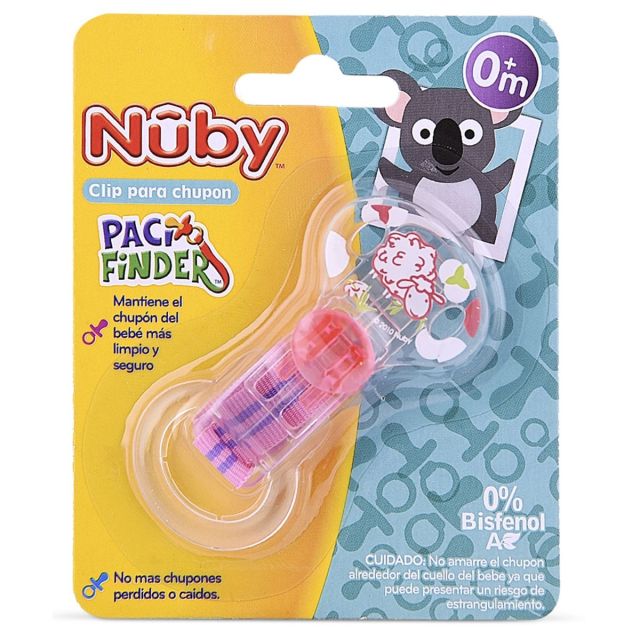 Click para Chupones de Bebé Rosado Nuby