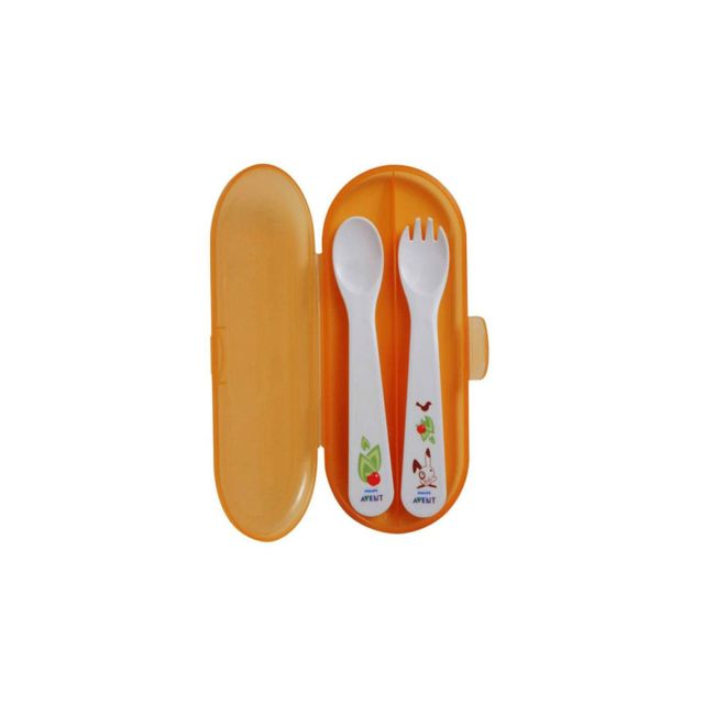 Avent - Set de Cubiertos para Paseo para bebé de 12m+ blanco