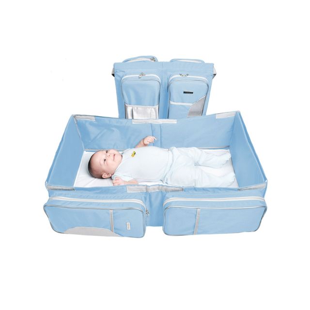 Maternelle - Cuna portátil 3 en 1 Celeste