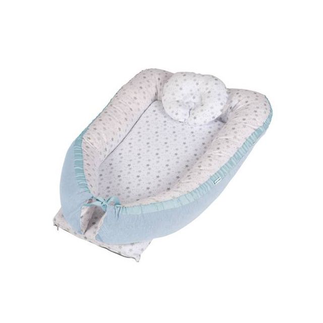 Cuna Colecho Estándar Celeste Estrellas Plomo - Maternelle
